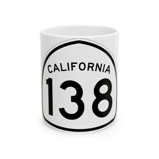 California 138 1957 (California) (Road Sign) White Coffee Mug 11oz - Go Mug Yourself