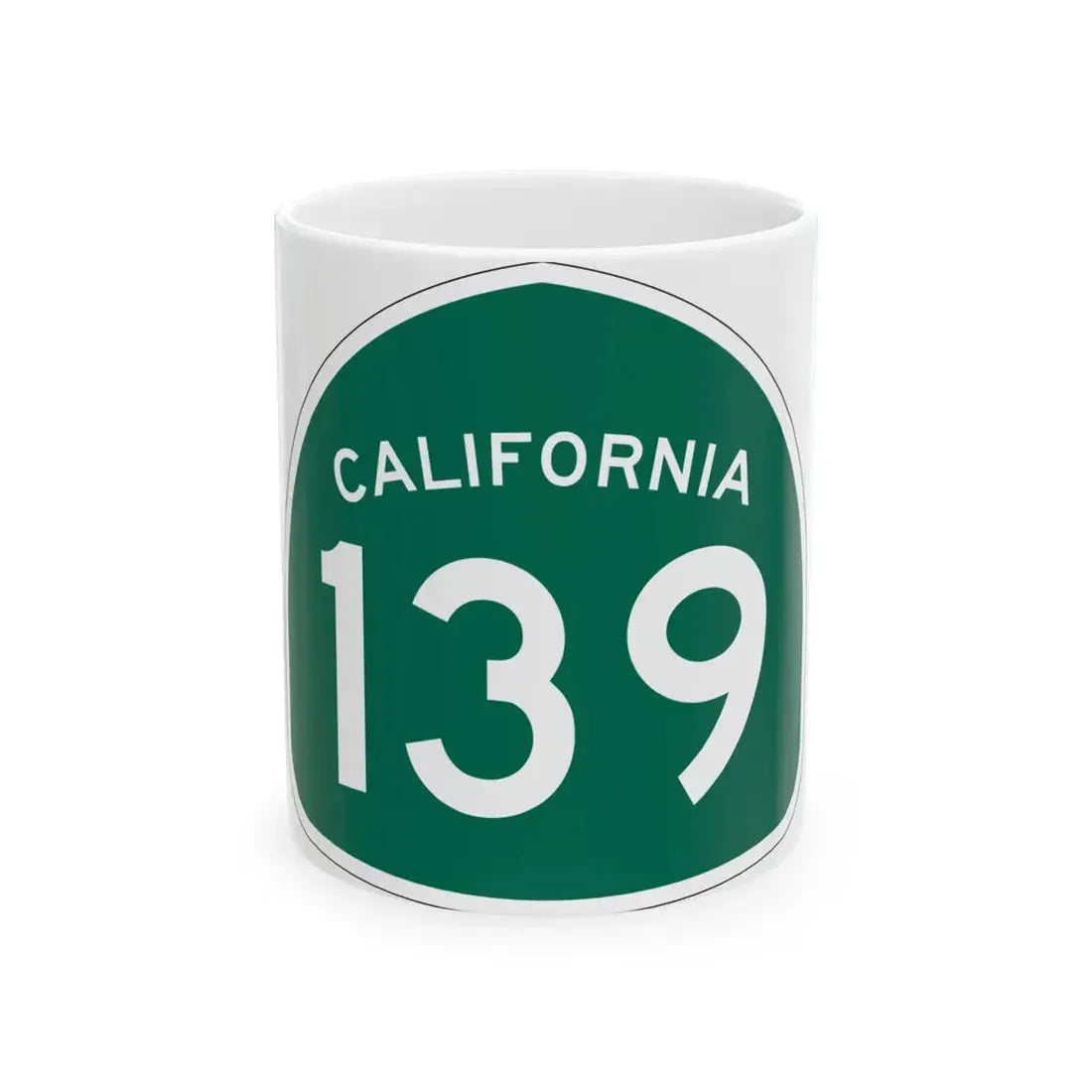 California 139 (California) (Road Sign) White Coffee Mug 11oz - Go Mug Yourself