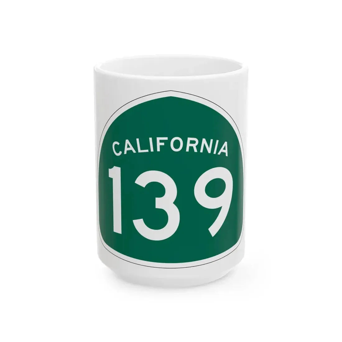 California 139 (California) (Road Sign) White Coffee Mug 15oz - Go Mug Yourself