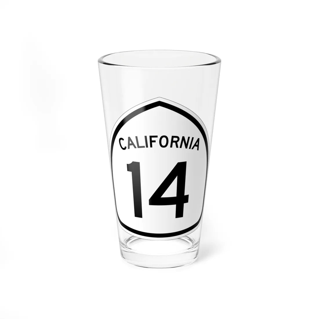 California 14 1957 (California) (Road Sign) Pint Glass 16oz 16oz - Go Mug Yourself