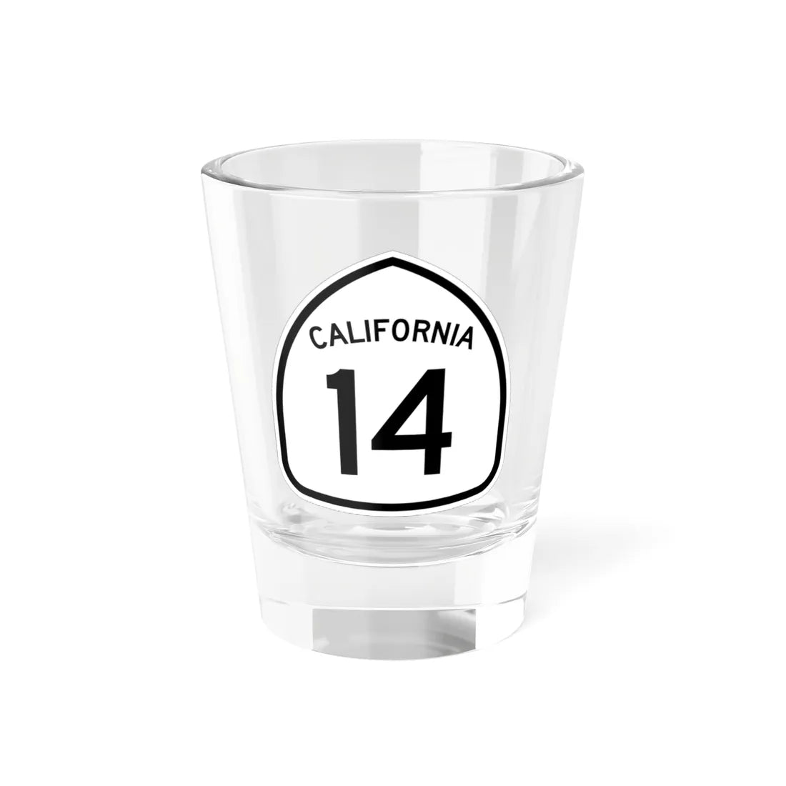 California 14 1957 (California) (Road Sign) Shot Glass 1.5oz 1.5oz - Go Mug Yourself