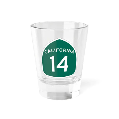 California 14 (California) (Road Sign) Shot Glass 1.5oz 1.5oz - Go Mug Yourself