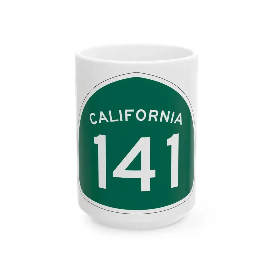 California 141 (California) (Road Sign) White Coffee Mug 15oz - Go Mug Yourself