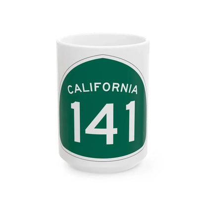 California 141 (California) (Road Sign) White Coffee Mug 15oz - Go Mug Yourself