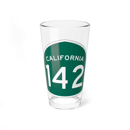 California 142 (California) (Road Sign) Pint Glss 16oz 16oz - Go Mug Yourself