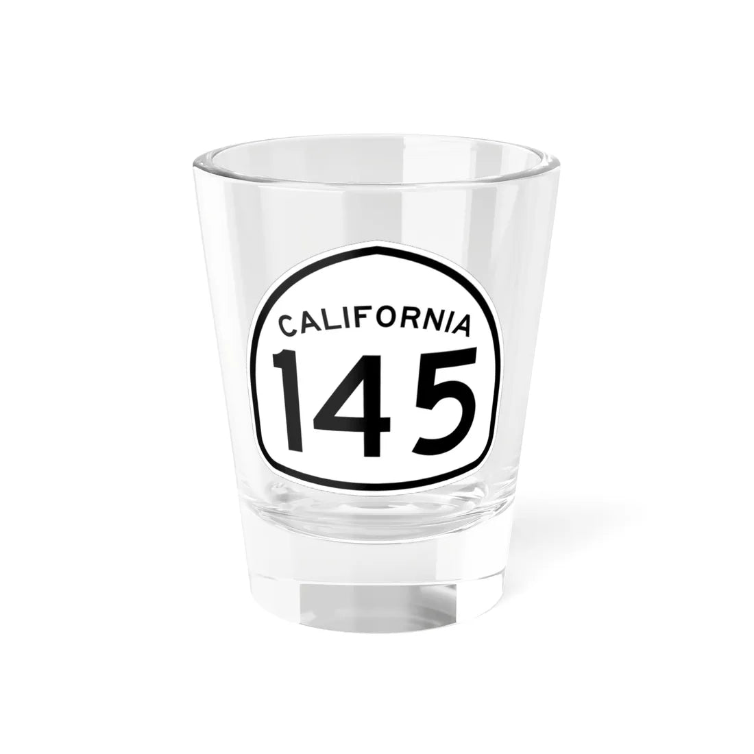 California 145 1957 (California) (Road Sign) Shot Glass 1.5oz 1.5oz - Go Mug Yourself