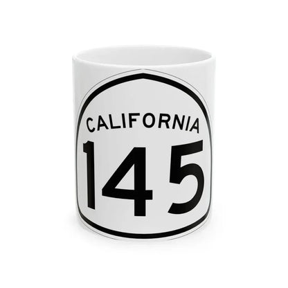 California 145 1957 (California) (Road Sign) White Coffee Mug 11oz - Go Mug Yourself