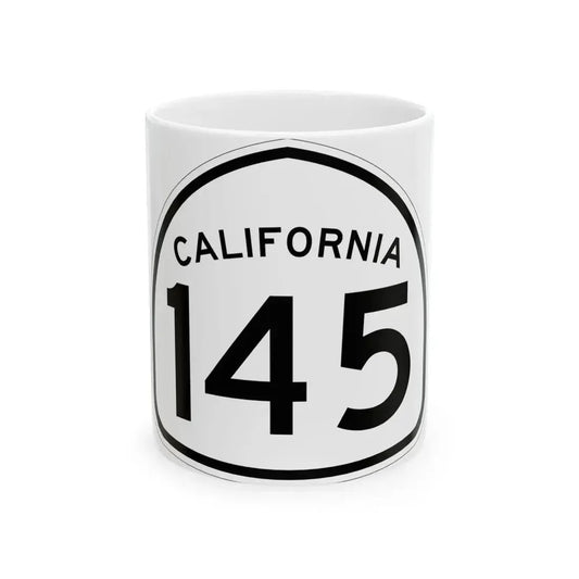 California 145 1957 (California) (Road Sign) White Coffee Mug 11oz - Go Mug Yourself