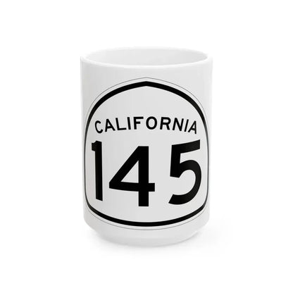California 145 1957 (California) (Road Sign) White Coffee Mug 15oz - Go Mug Yourself