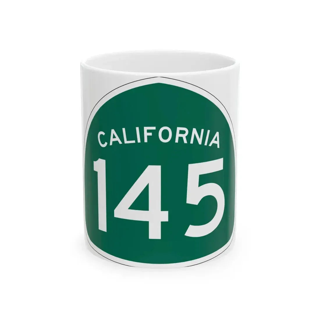 California 145 (California) (Road Sign) White Coffee Mug 11oz - Go Mug Yourself