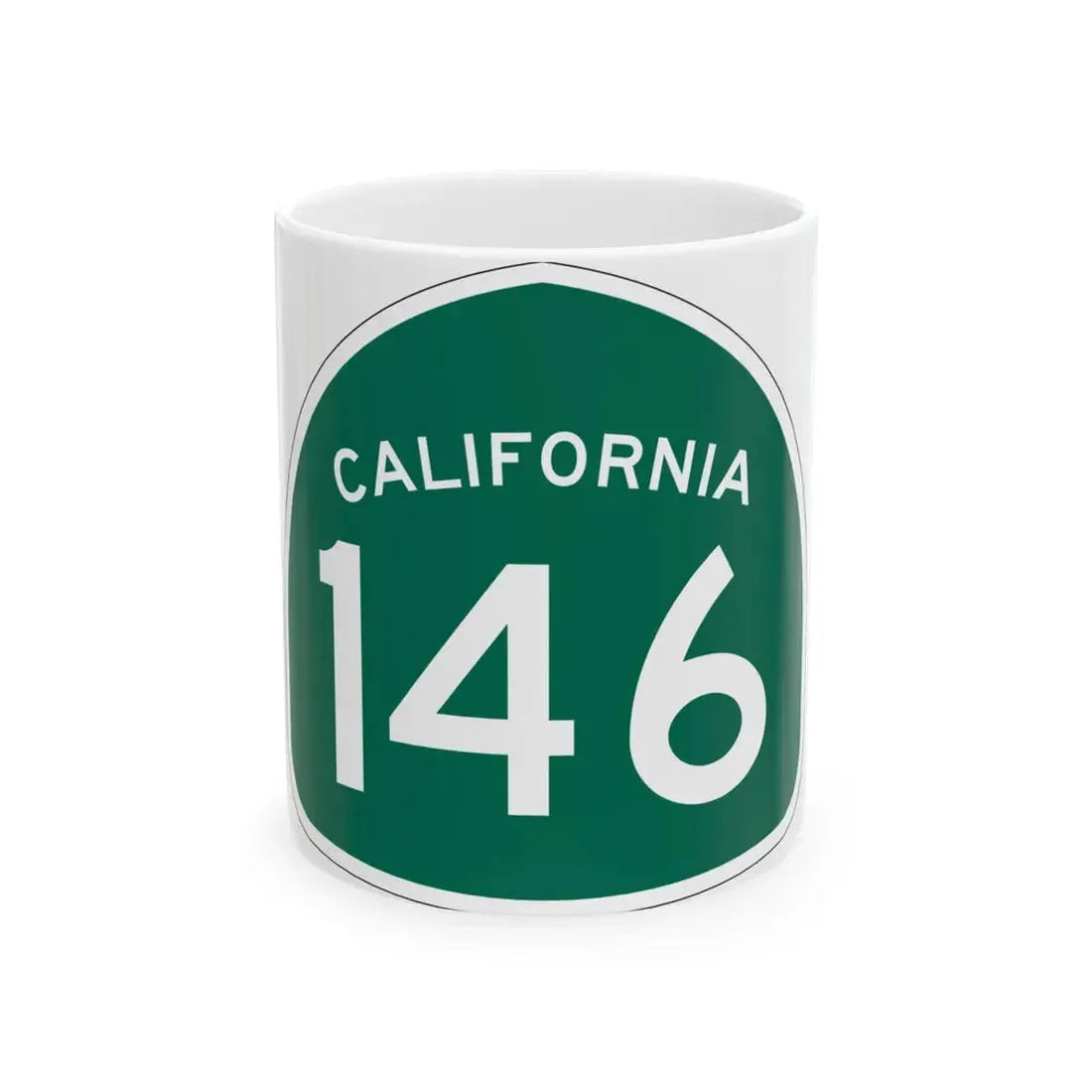 California 146 (California) (Road Sign) White Coffee Mug 11oz - Go Mug Yourself
