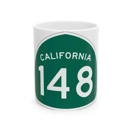 California 148 (California) (Road Sign) White Coffee Mug 11oz - Go Mug Yourself