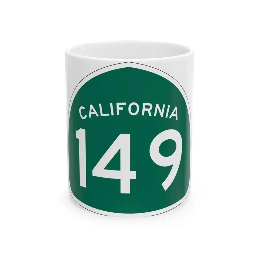 California 149 (California) (Road Sign) White Coffee Mug 11oz - Go Mug Yourself