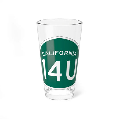 California 14U (California) (Road Sign) Pint Glass 16oz 16oz - Go Mug Yourself