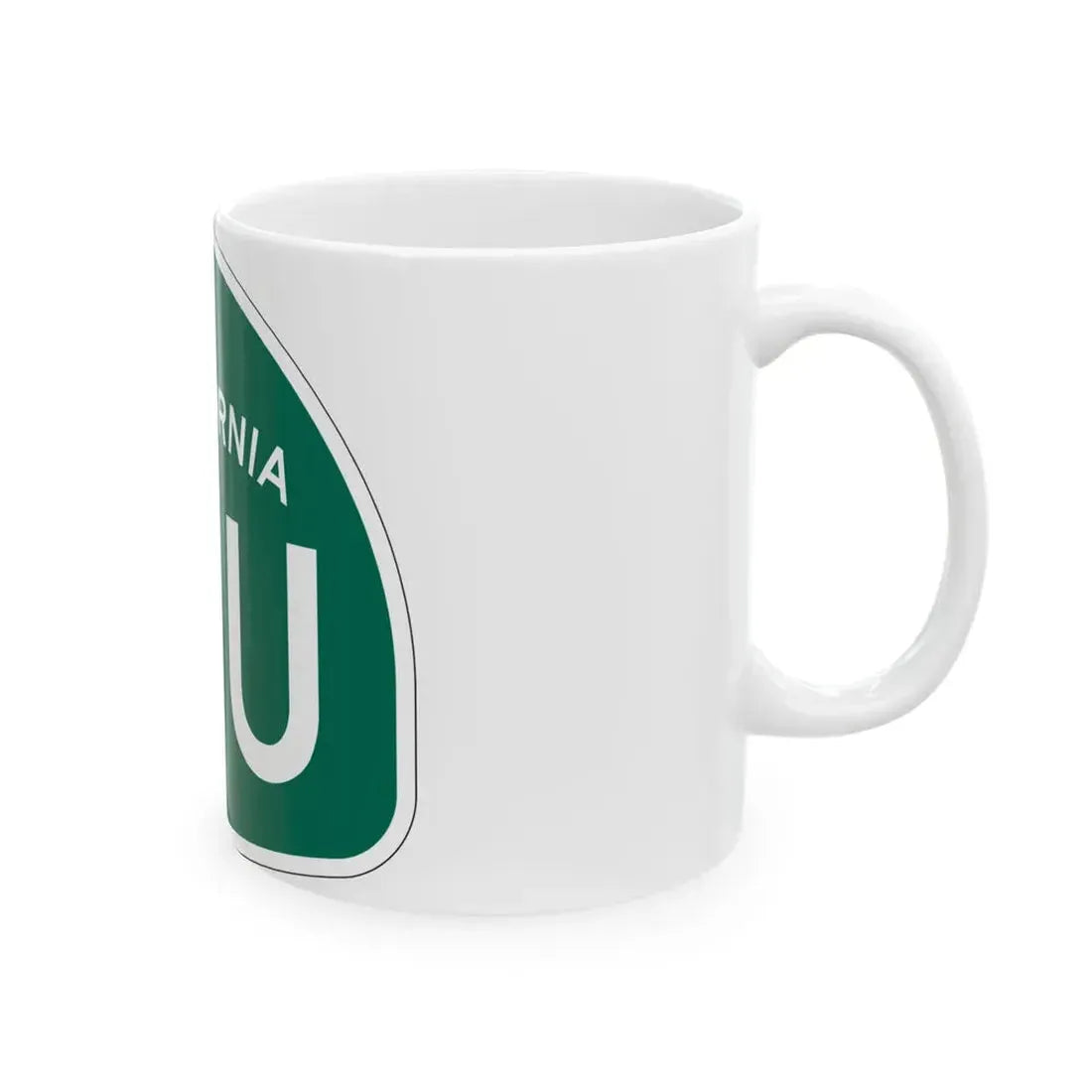 California 14U (California) (Road Sign) White Coffee Mug - Go Mug Yourself