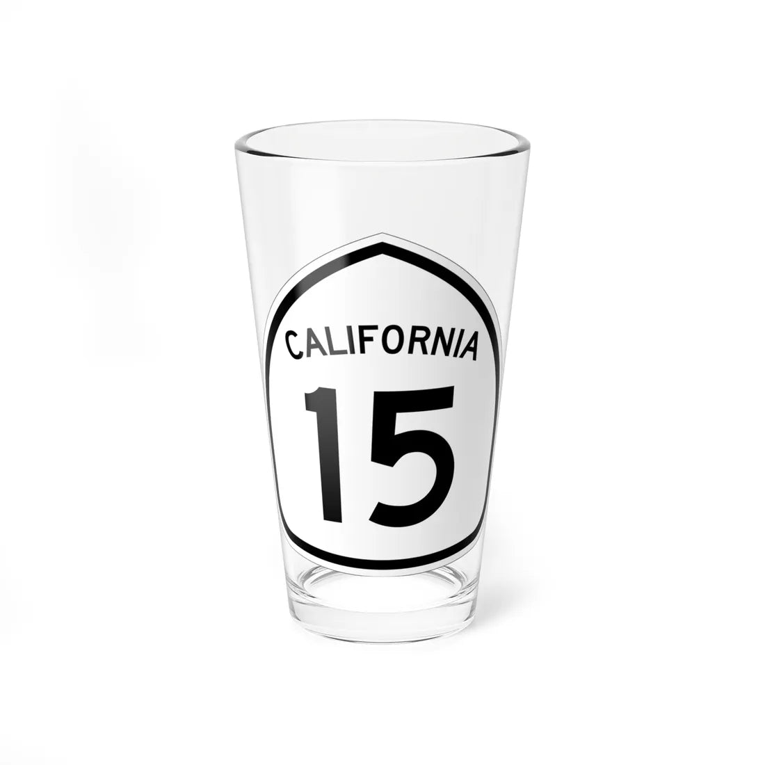 California 15 1957 (California) (Road Sign) Pint Glass 16oz 16oz - Go Mug Yourself