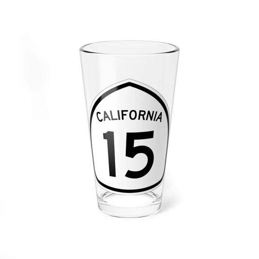 California 15 1957 (California) (Road Sign) Pint Glass 16oz 16oz - Go Mug Yourself