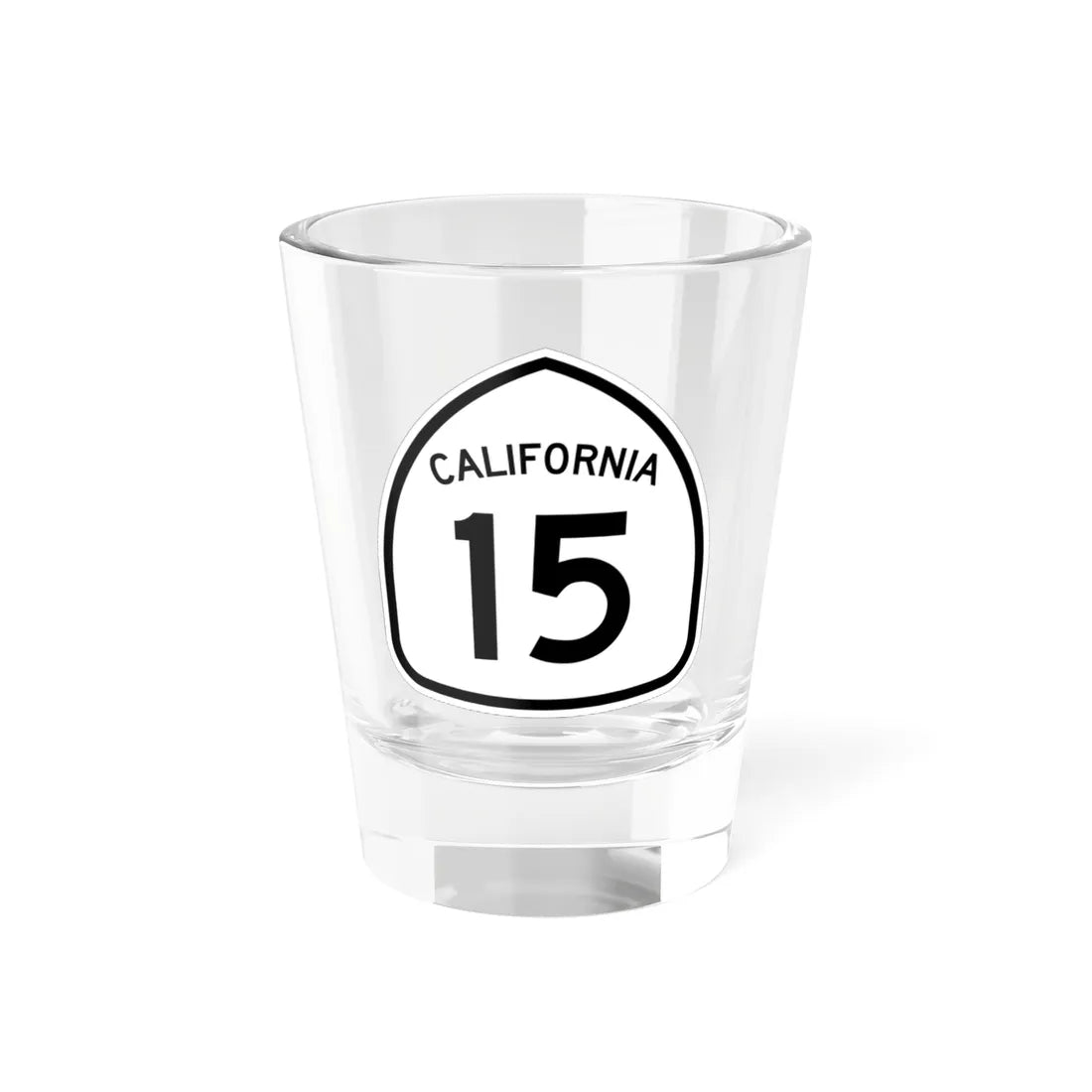 California 15 1957 (California) (Road Sign) Shot Glass 1.5oz 1.5oz - Go Mug Yourself