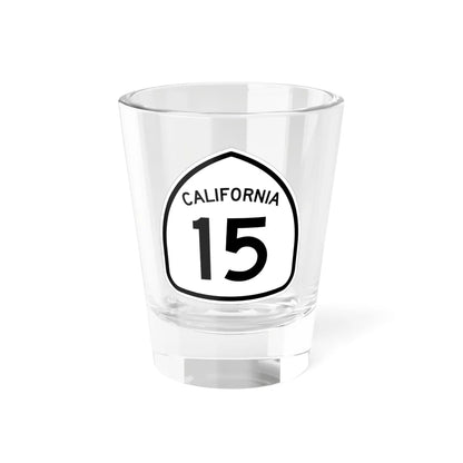 California 15 1957 (California) (Road Sign) Shot Glass 1.5oz 1.5oz - Go Mug Yourself