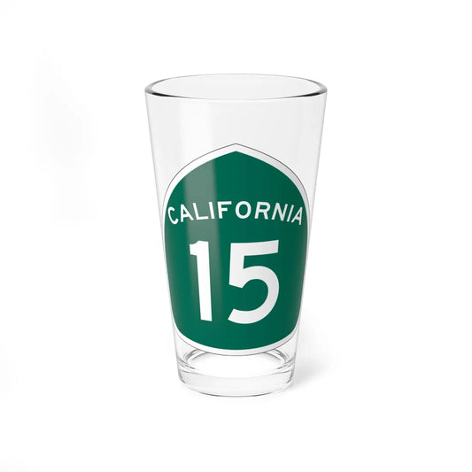 California 15 (California) (Road Sign) Pint Glass 16oz 16oz - Go Mug Yourself