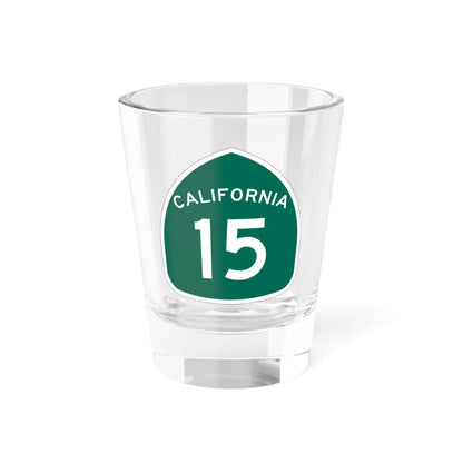 California 15 (California) (Road Sign) Shot Glass 1.5oz 1.5oz - Go Mug Yourself