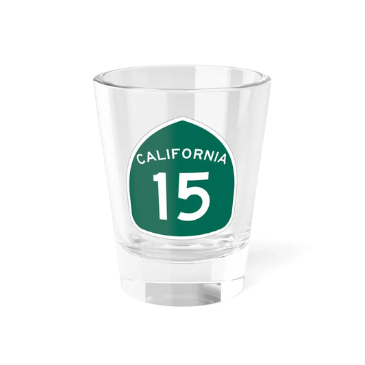 California 15 (California) (Road Sign) Shot Glass 1.5oz 1.5oz - Go Mug Yourself