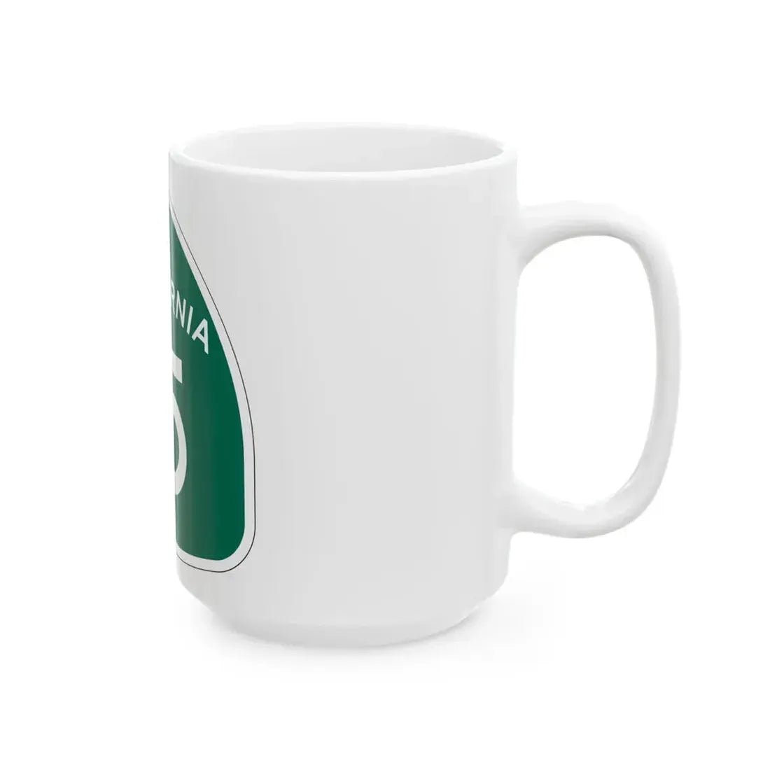 California 15 (California) (Road Sign) White Coffee Mug - Go Mug Yourself