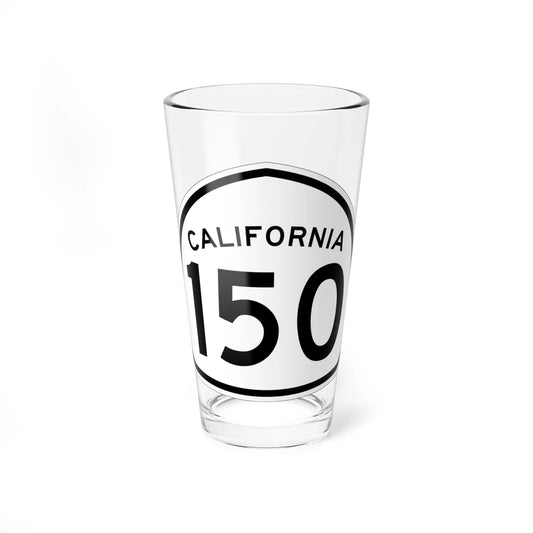 California 150 1957 (California) (Road Sign) Pint Glass 16oz 16oz - Go Mug Yourself