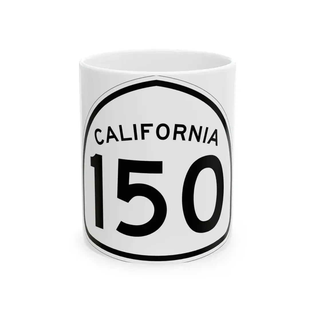 California 150 1957 (California) (Road Sign) White Coffee Mug 11oz - Go Mug Yourself