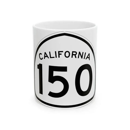 California 150 1957 (California) (Road Sign) White Coffee Mug 11oz - Go Mug Yourself