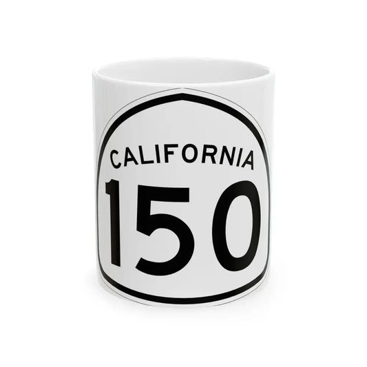 California 150 1957 (California) (Road Sign) White Coffee Mug 11oz - Go Mug Yourself