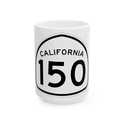 California 150 1957 (California) (Road Sign) White Coffee Mug 15oz - Go Mug Yourself