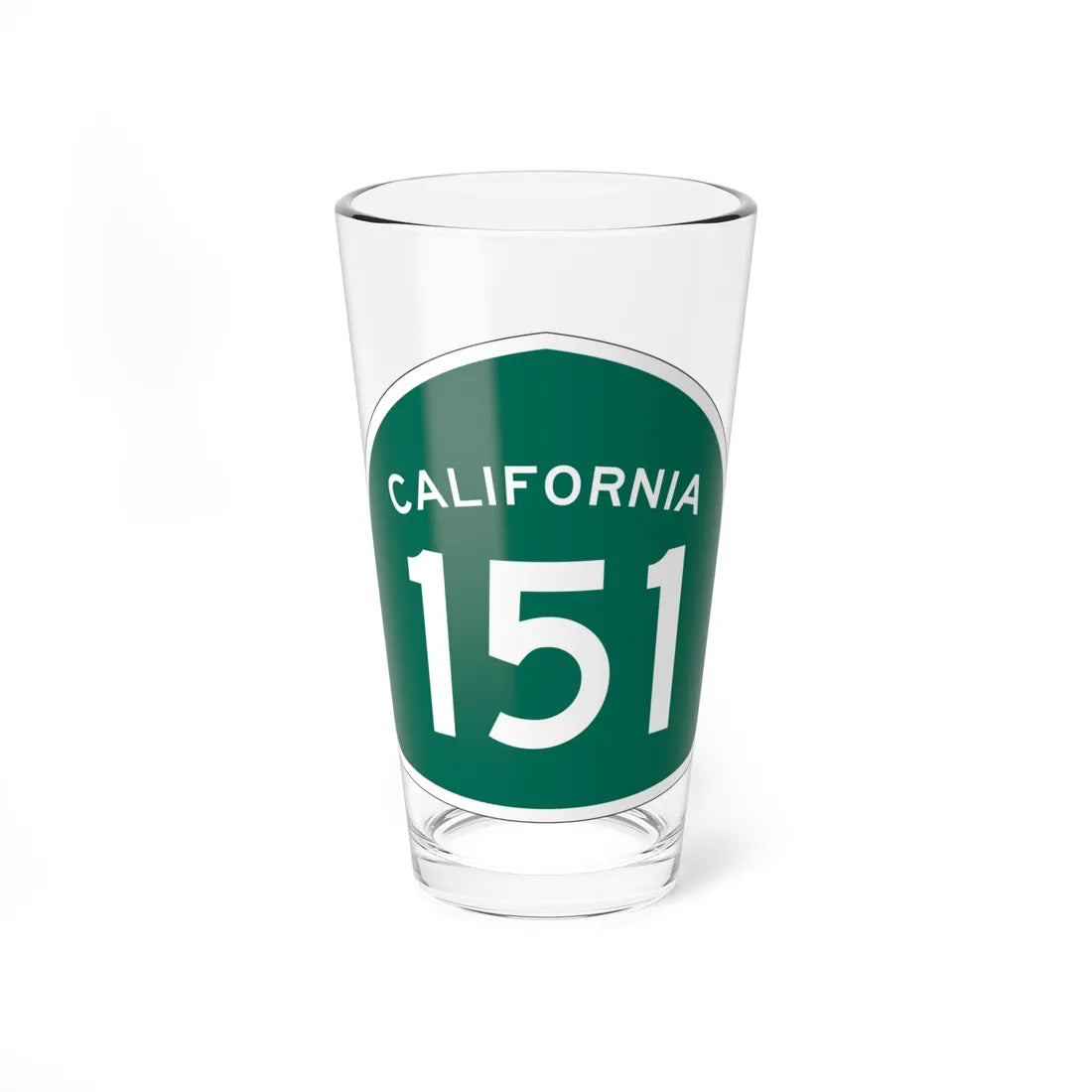 California 151 (California) (Road Sign) Pint Glss 16oz 16oz - Go Mug Yourself