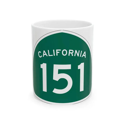 California 151 (California) (Road Sign) White Coffee Mug 11oz - Go Mug Yourself