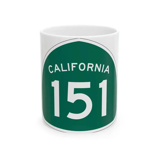 California 151 (California) (Road Sign) White Coffee Mug 11oz - Go Mug Yourself