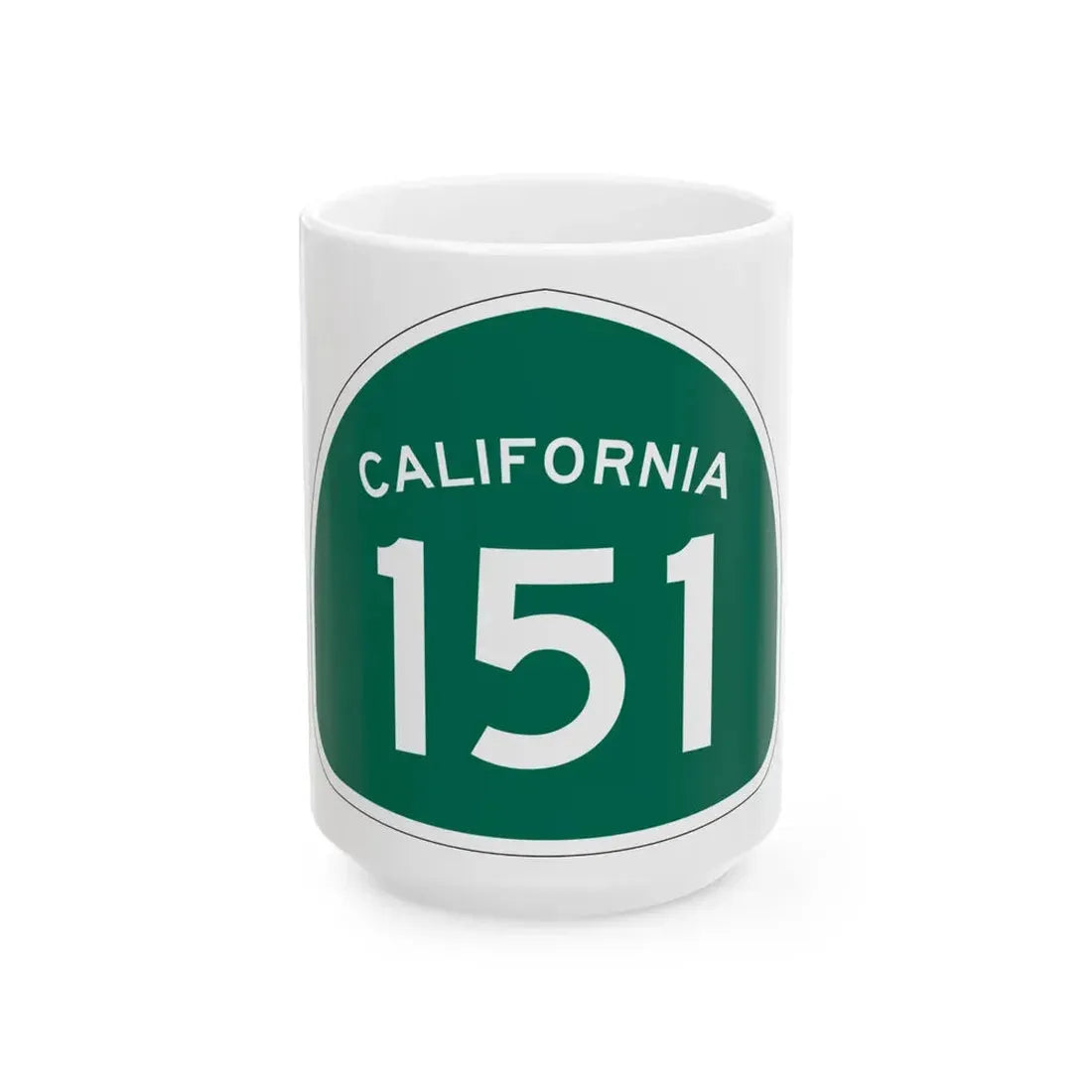 California 151 (California) (Road Sign) White Coffee Mug - Go Mug Yourself