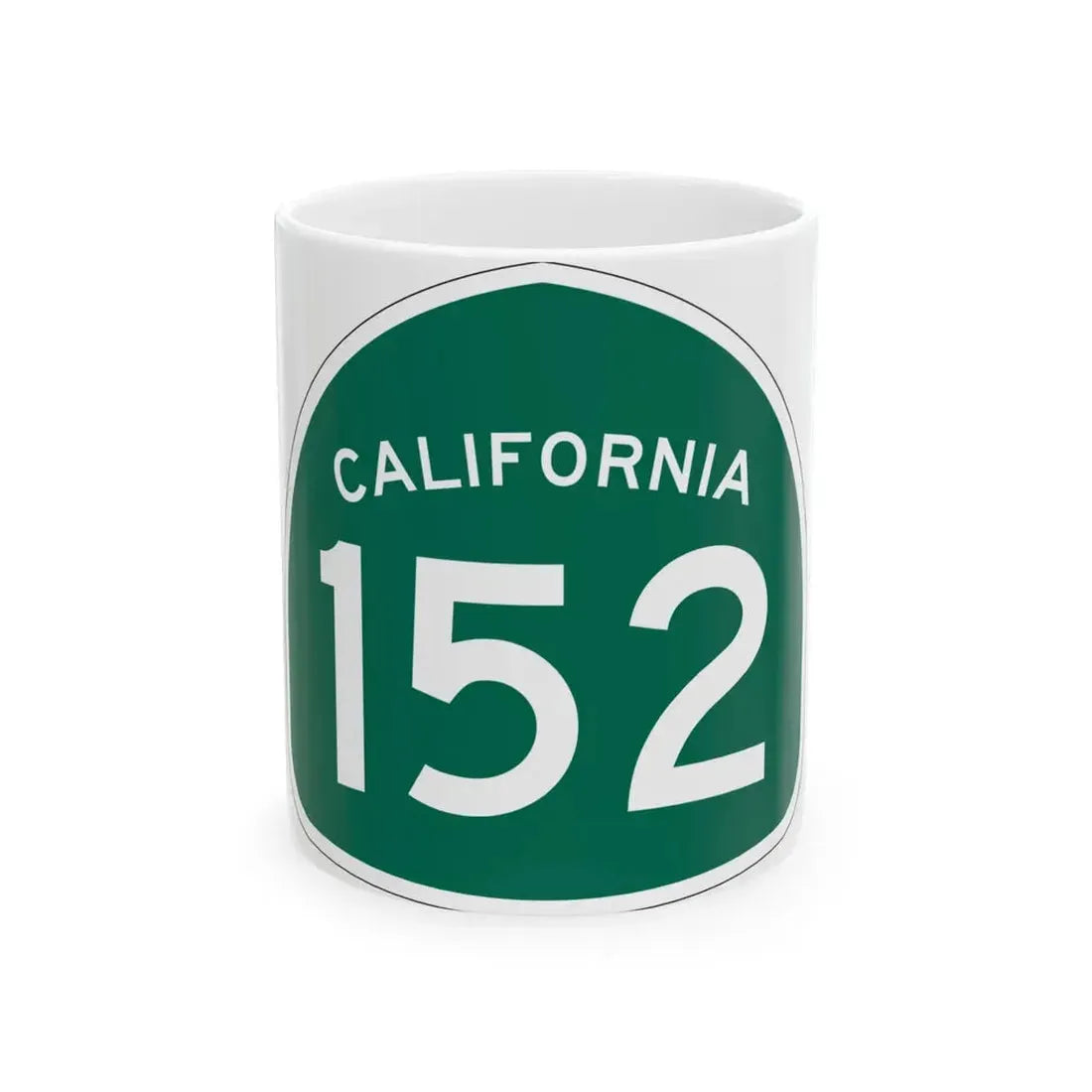 California 152 (California) (Road Sign) White Coffee Mug 11oz - Go Mug Yourself
