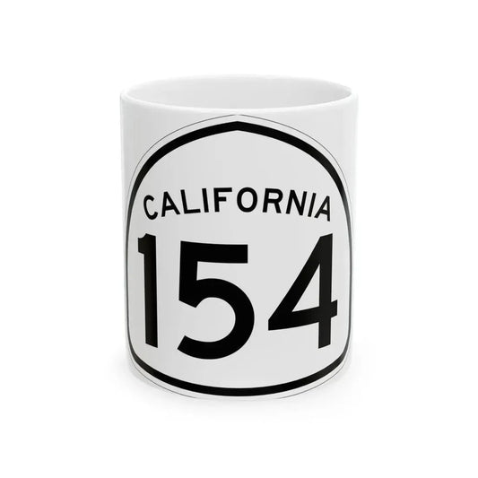 California 154 1957 (California) (Road Sign) White Coffee Mug 11oz - Go Mug Yourself
