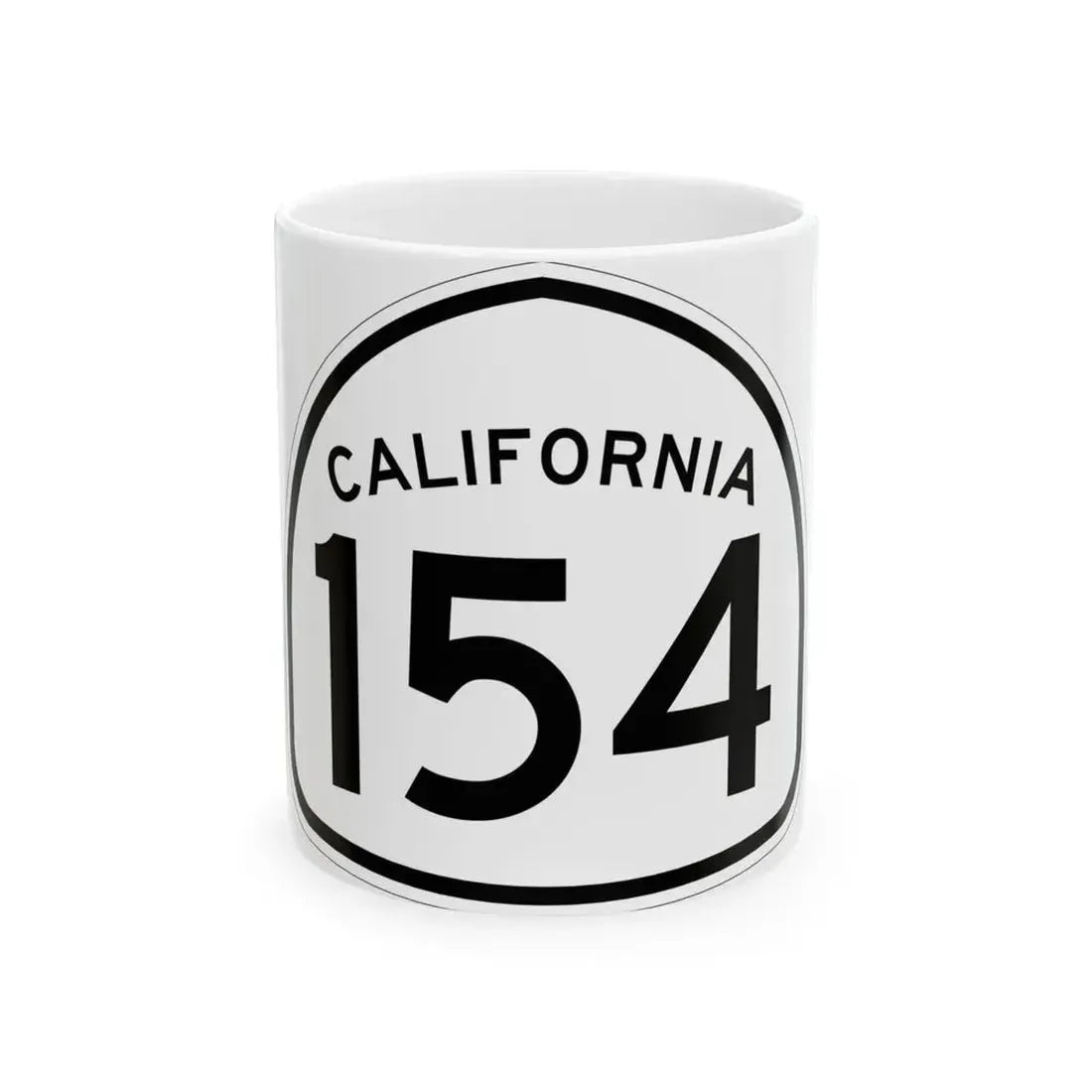 California 154 1957 (California) (Road Sign) White Coffee Mug - Go Mug Yourself