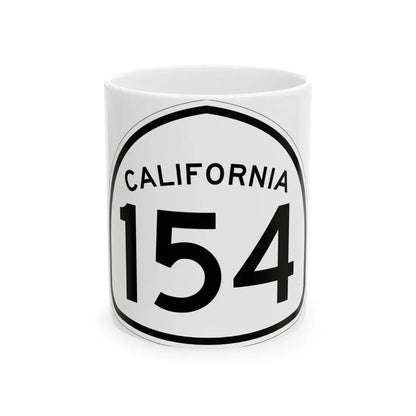 California 154 1957 (California) (Road Sign) White Coffee Mug - Go Mug Yourself