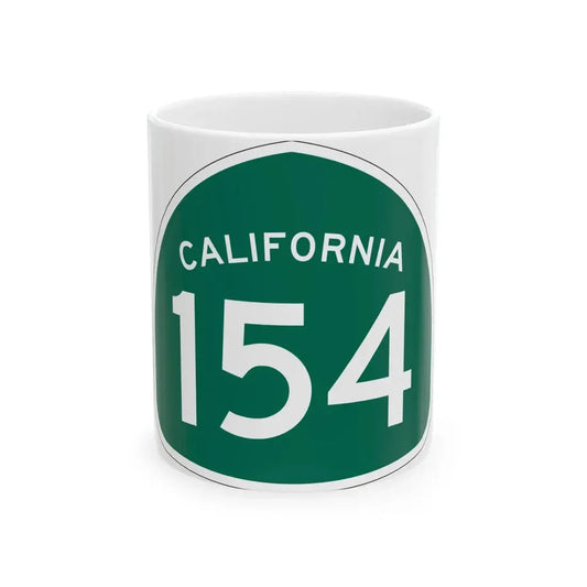 California 154 (California) (Road Sign) White Coffee Mug 11oz - Go Mug Yourself