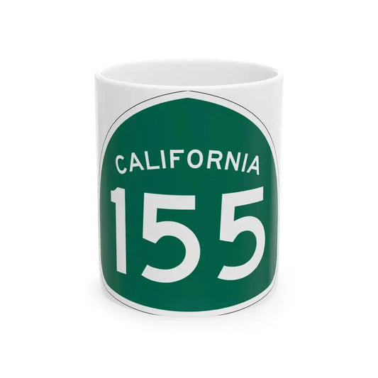 California 155 (California) (Road Sign) White Coffee Mug 11oz - Go Mug Yourself