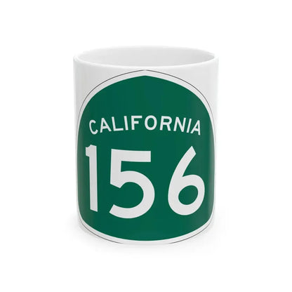 California 156 (California) (Road Sign) White Coffee Mug 11oz - Go Mug Yourself