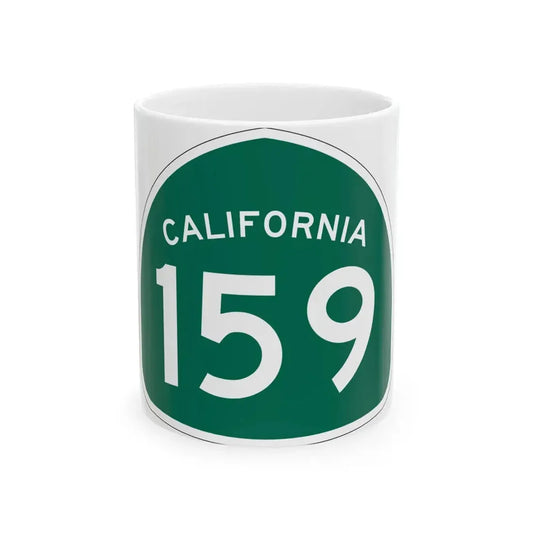 California 159 (California) (Road Sign) White Coffee Mug 11oz - Go Mug Yourself