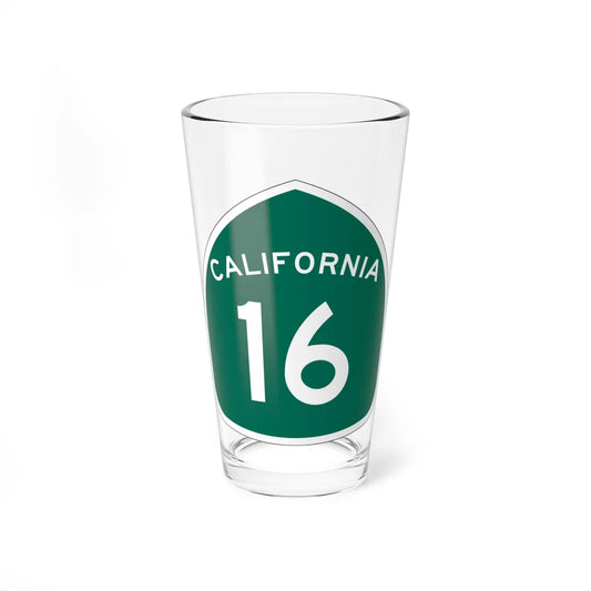 California 16 (California) (Road Sign) Pint Glass 16oz 16oz - Go Mug Yourself