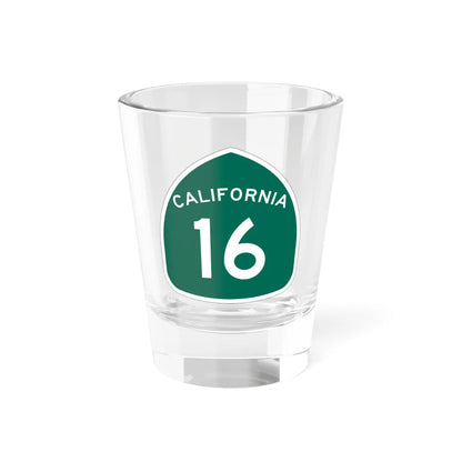 California 16 (California) (Road Sign) Shot Glass 1.5oz 1.5oz - Go Mug Yourself
