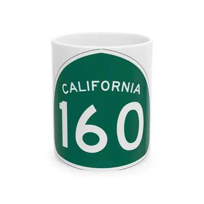 California 160 (California) (Road Sign) White Coffee Mug 11oz - Go Mug Yourself