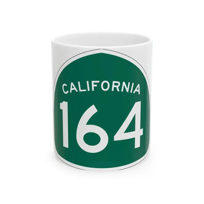California 164 (California) (Road Sign) White Coffee Mug 11oz - Go Mug Yourself