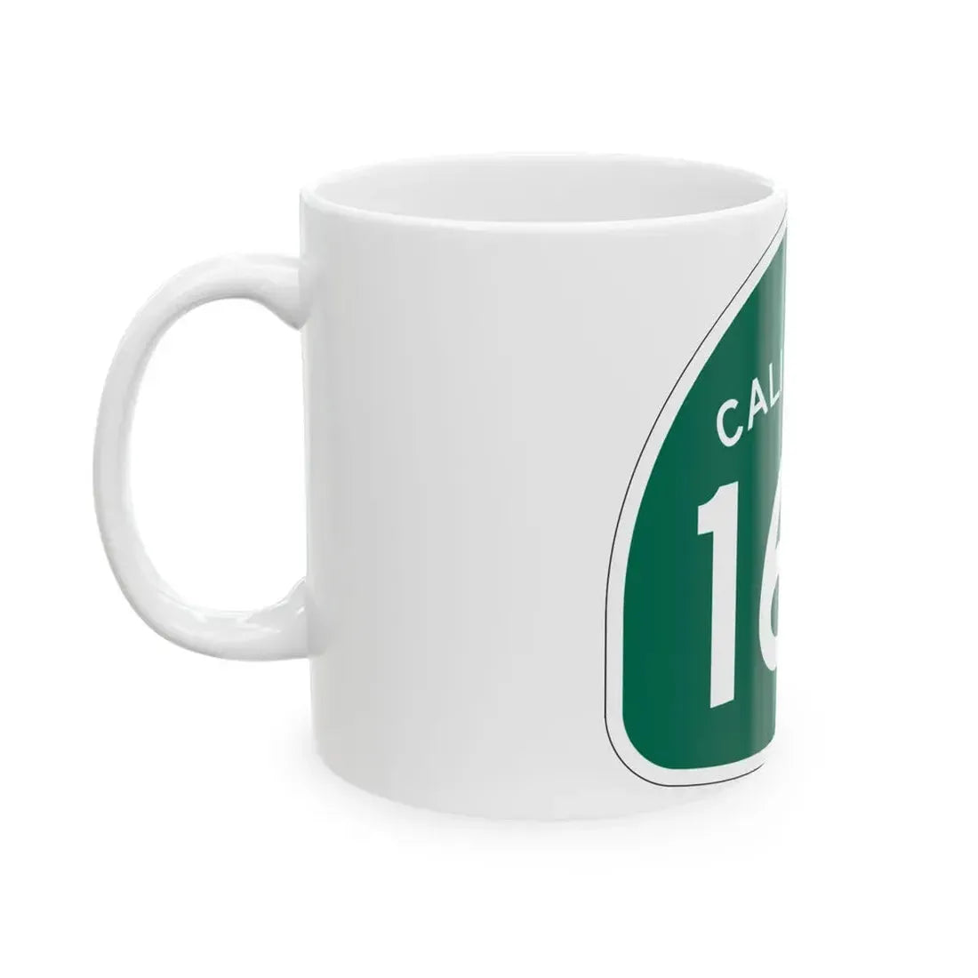 California 164 (California) (Road Sign) White Coffee Mug - Go Mug Yourself