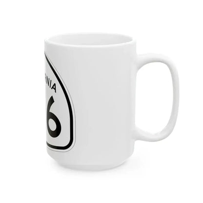 California 166 1957 (California) (Road Sign) White Coffee Mug - Go Mug Yourself